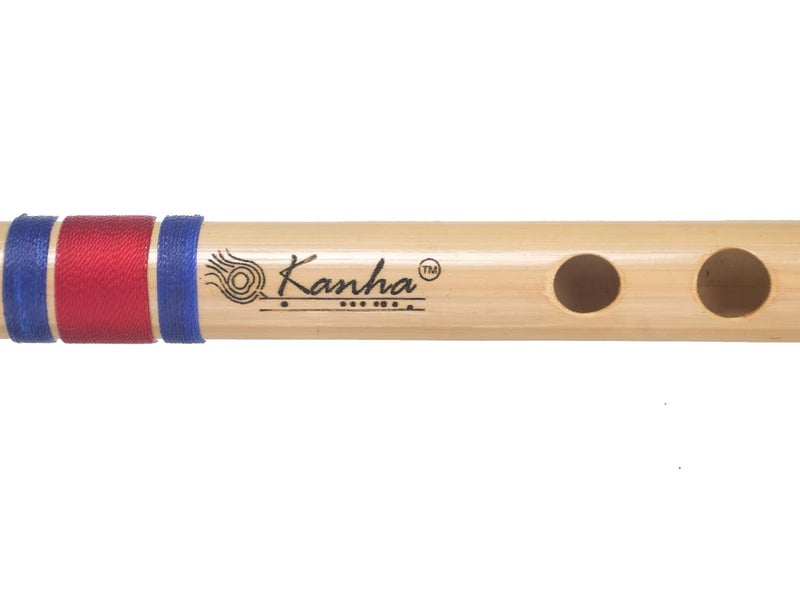 Kanha Flutes A Scale Sharp Medium Assam Bamboo Flute Musical Instrument Size 11 Inch Bansuri Right Handed - Image 4