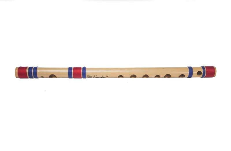 Kanha Flutes A Scale Sharp Medium Assam Bamboo Flute Musical Instrument Size 11 Inch Bansuri Right Handed - Image 2
