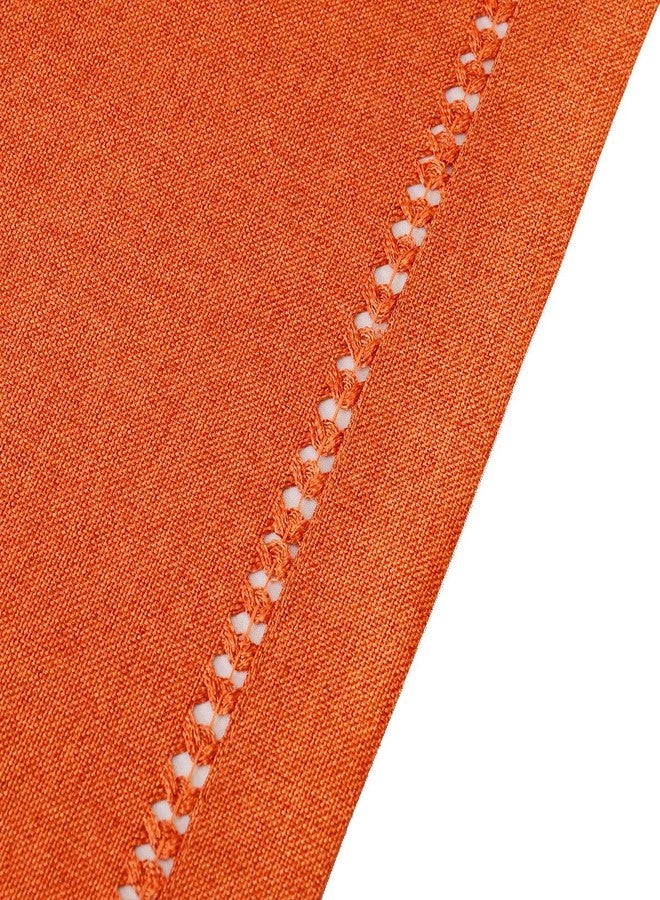Grelucgo Set of 6 Orange Table Placemats for Halloween Thanksgiving Fall Autumn Holidays, Rectangular 12 by 18 Inch - Image 2