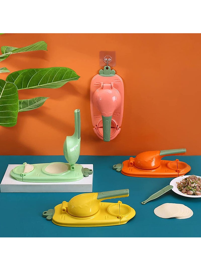 2 in 1 Dumpling Maker, 2023 New Dumpling Maker Machine, Household Automatic Dumpling Maker, Maker Press for Pressing Dumpling Skin Wrapper Mould Dough Press Maker Random Colour