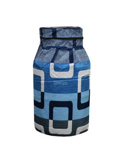 Shinzo Shinzo Cotton Washable Brown Color Designed LPG Gas Cylinder Cover with Dustproof Pack of 1 Blue Box  - Image 1