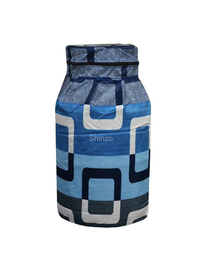 Shinzo Shinzo Cotton Washable Brown Color Designed LPG Gas Cylinder Cover with Dustproof Pack of 1 Blue Box  - Image 1