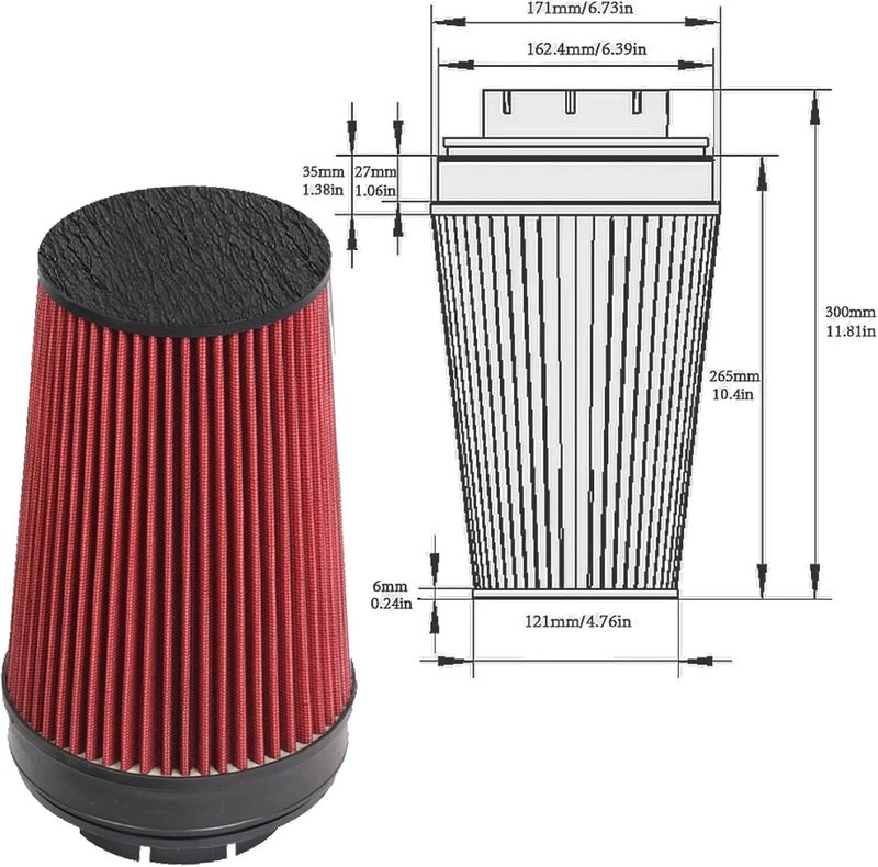 OBUYTO 4 Inch Performance Cold Air Intake Filter Kit - Image 4