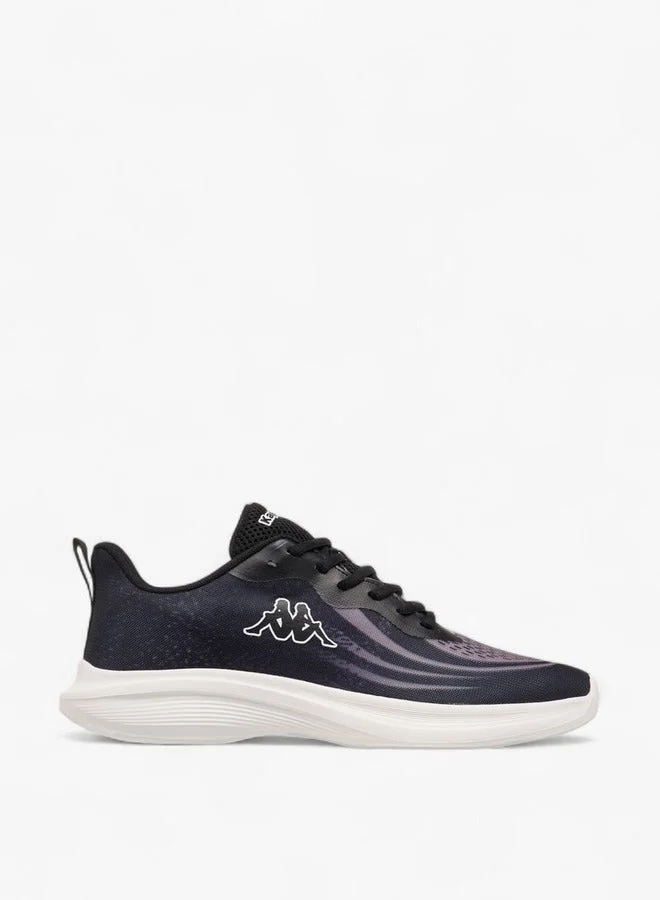 Men's Logo Print Sports Shoes with Lace-Up Closure