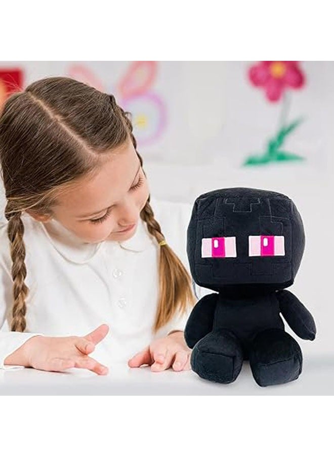 Minecraft Series Characters, Cute Seated Little Black Plush Toys, Charming Little Black Plush Dolls, Perfect for Home Decoration, Best Gifts for Loved Ones, 20 cm - Image 3