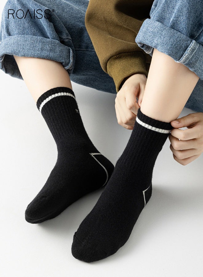 رويس 5 أزواج من الجوارب القصيرة للبنين، مجموعة جوارب رياضية مريحة، جوارب قصيرة للأطفال بتصاميم بسيطة، جوارب قصيرة للبنين، مناسبة لجميع الفصول - Image 2