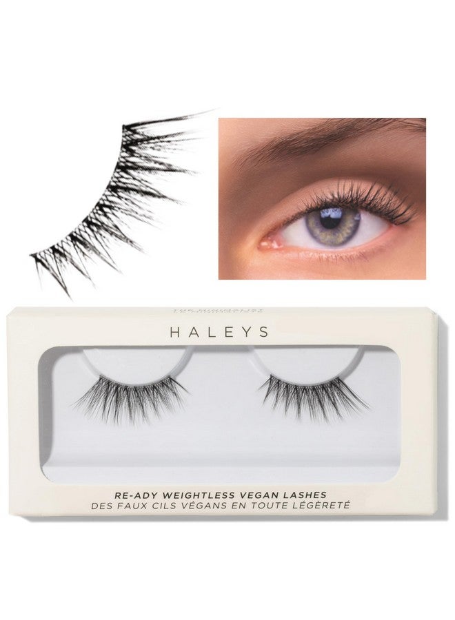 HALEYS Ready Weightless Vegan Lashes (Minimalist) Lightweight & Comfortable Allday Wear Made With Synthetic Fiber Reusable Strips Easy To Apply Crueltyfree - Image 1