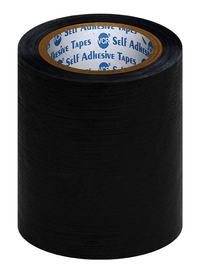 VCR Black Duct Tape - 18 Meters in Length 96mm / 4" Width - 1 Roll Per Pack - Strong Book Binding Tape - Waterproof Heavy Duty Duct Tape - Image 1