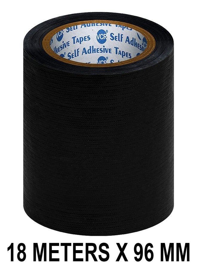 VCR Black Duct Tape - 18 Meters in Length 96mm / 4" Width - 1 Roll Per Pack - Strong Book Binding Tape - Waterproof Heavy Duty Duct Tape - Image 2