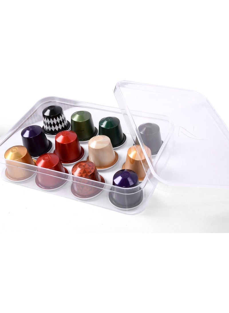 Nespresso Assorted Variety mix of Nespresso Coffee Capsules (10 Capsules + 2 Free) in an Acrylic box holder - Image 4