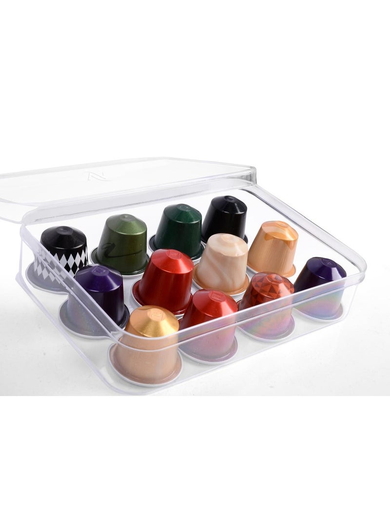 Nespresso Assorted Variety mix of Nespresso Coffee Capsules (10 Capsules + 2 Free) in an Acrylic box holder - Image 3