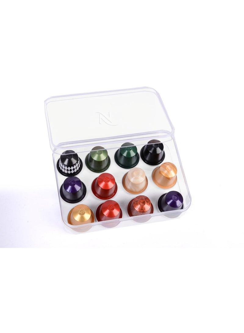 Nespresso Assorted Variety mix of Nespresso Coffee Capsules (10 Capsules + 2 Free) in an Acrylic box holder - Image 2