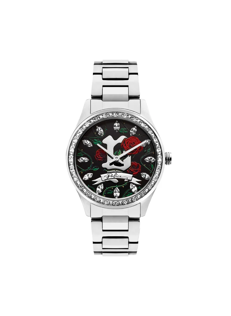 بوليس Police Pahia Fashion Rock Women's Wrist Watch with Stainless Steel Ion Plated Bracelet