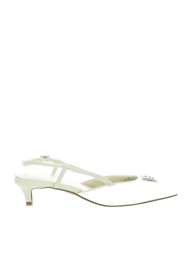GUESS حذاء جيس للنساء JESSON بكعب صغير، عاجي 150، 7.5 - Image 1