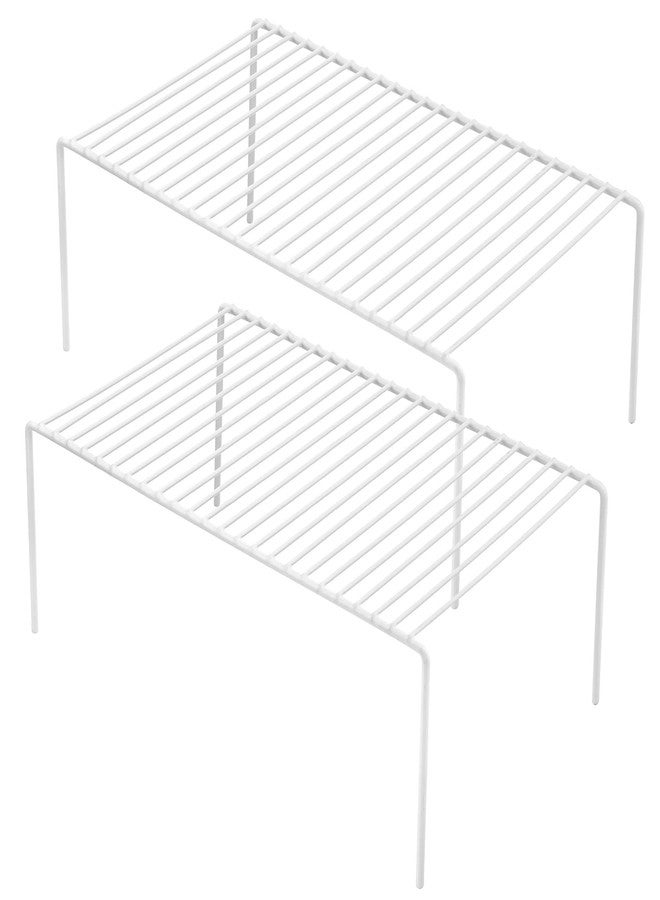 iPEGTOP Freezer Cabinet Storage Shelf Rack, Medium (13 x 9.4 Inch) Steel Metal Frame Kitchen Organizer Space Saver for Fridge Pantry Shelves Counter - 2 Pack - Image 1