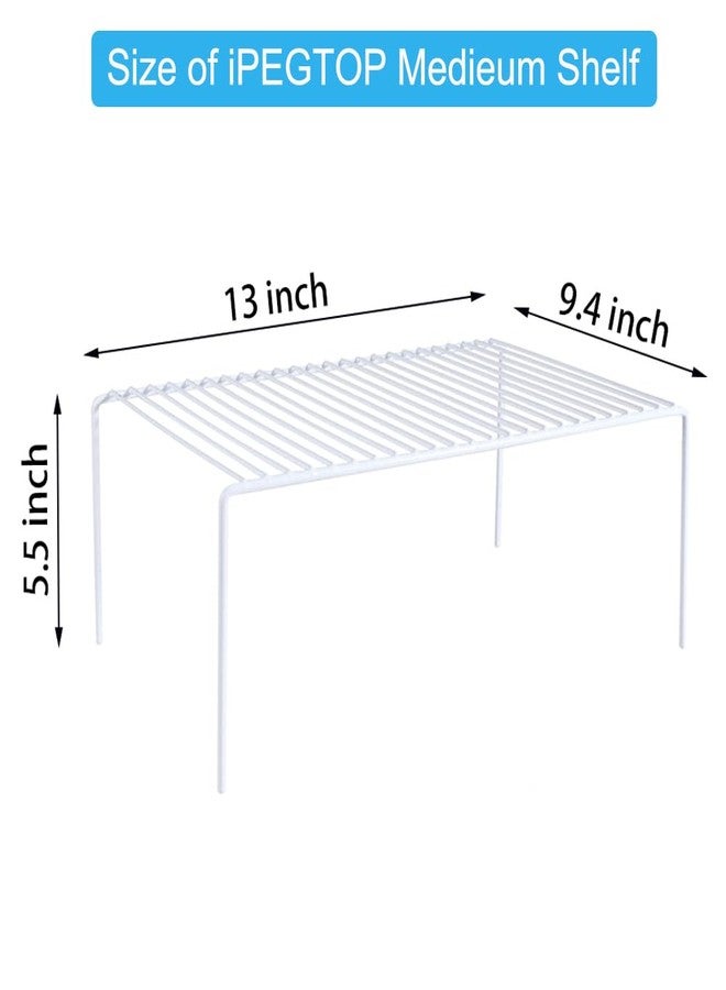 iPEGTOP Freezer Cabinet Storage Shelf Rack, Medium (13 x 9.4 Inch) Steel Metal Frame Kitchen Organizer Space Saver for Fridge Pantry Shelves Counter - 2 Pack - Image 2