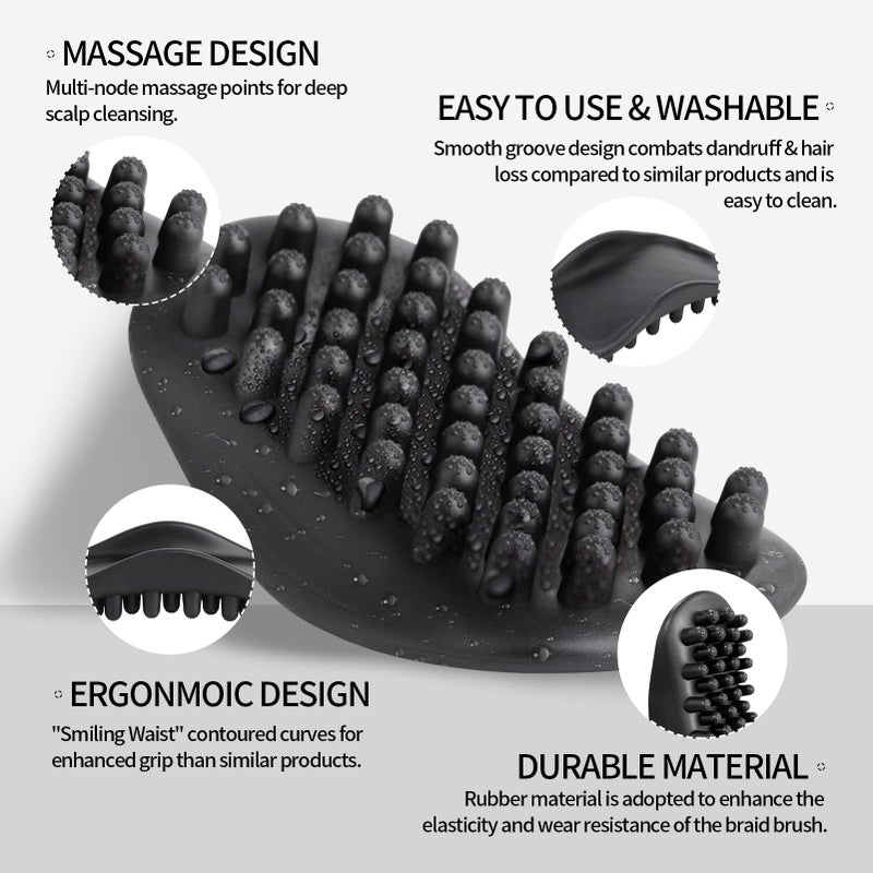 Goiple Wave Pomade Twist Sponge Brush Twist Styler Comb for Black Men - Washable Afro Curl Sponge Racket for Barbers & Daily Use, Ideal for Curly, Coiled, 4C Hair - Hair Pick Comb Rose Water Spray Set - Image 2