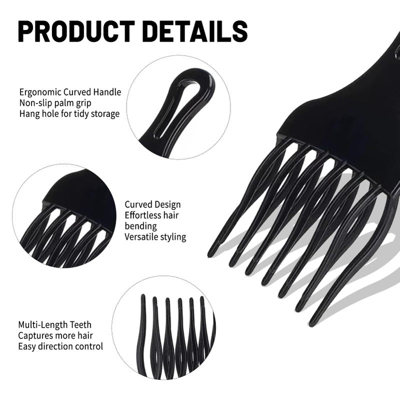 Goiple Wave Pomade Twist Sponge Brush Twist Styler Comb for Black Men - Washable Afro Curl Sponge Racket for Barbers & Daily Use, Ideal for Curly, Coiled, 4C Hair - Hair Pick Comb Rose Water Spray Set - Image 5