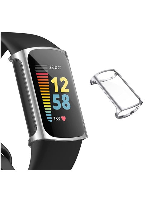 Screen Protector Case Fitbit Charge 5 TPU Full Protective Screen Cover Replacement Accessories Smartwatch Tracker