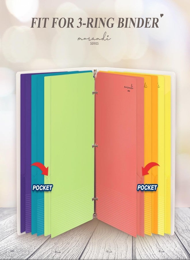H4D Plastic Folders with Pockets, Fit for 3 Ring Binder, Letter Size, Primary Colors, 6 Pack - Image 3