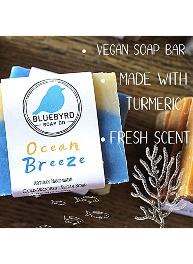 BLUEBYRD SOAP CO. Ocean Breeze Bath & Body Soap Bar ; Luxury Bath Soap ; Natural Vegan Body Care ; Face And Body Bar Soap For Dry Skin With Raw Shea Butter ; Cruelty Free & Eco Friendly ; Pampering Beauty Bar  - Image 4
