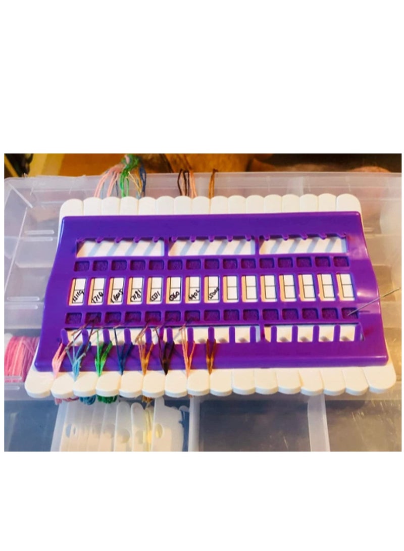 KASTWAVE Floss Organizer Plastic Embroidery Thread Organiser 30 Holes Reusable Cross Stitch Row Line Tools Card Multifunction Craft DIY Sewing Accessory - Image 2