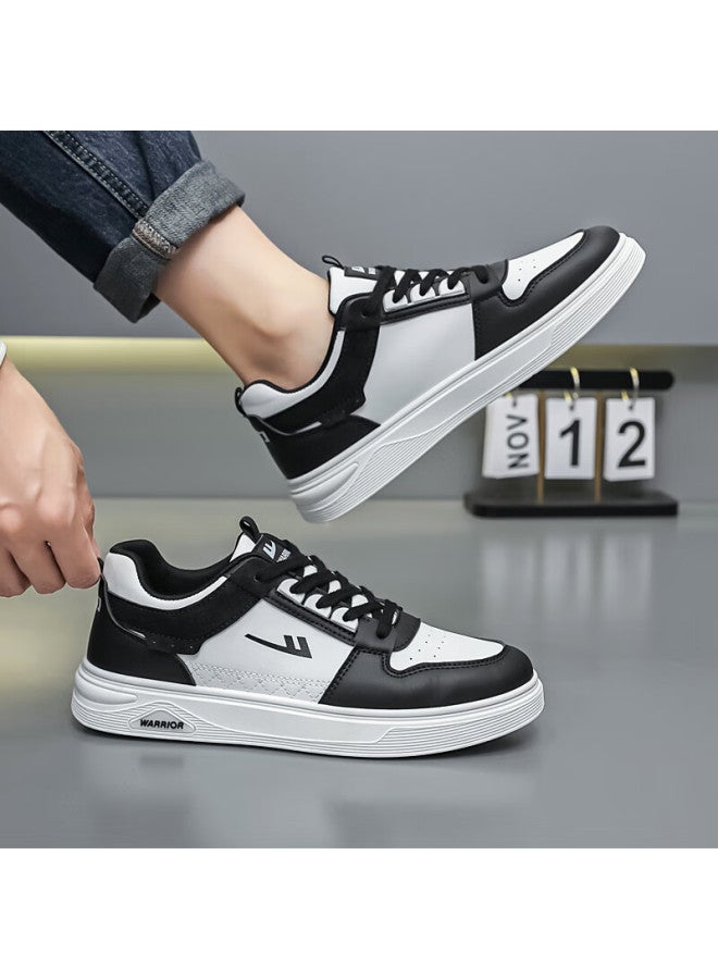Warrior Warrior Men's Casual Shoes Wear-resistant Thick-soled Sports Shoes Wxp(wz)-2142 Black And White Size 42 - Image 1