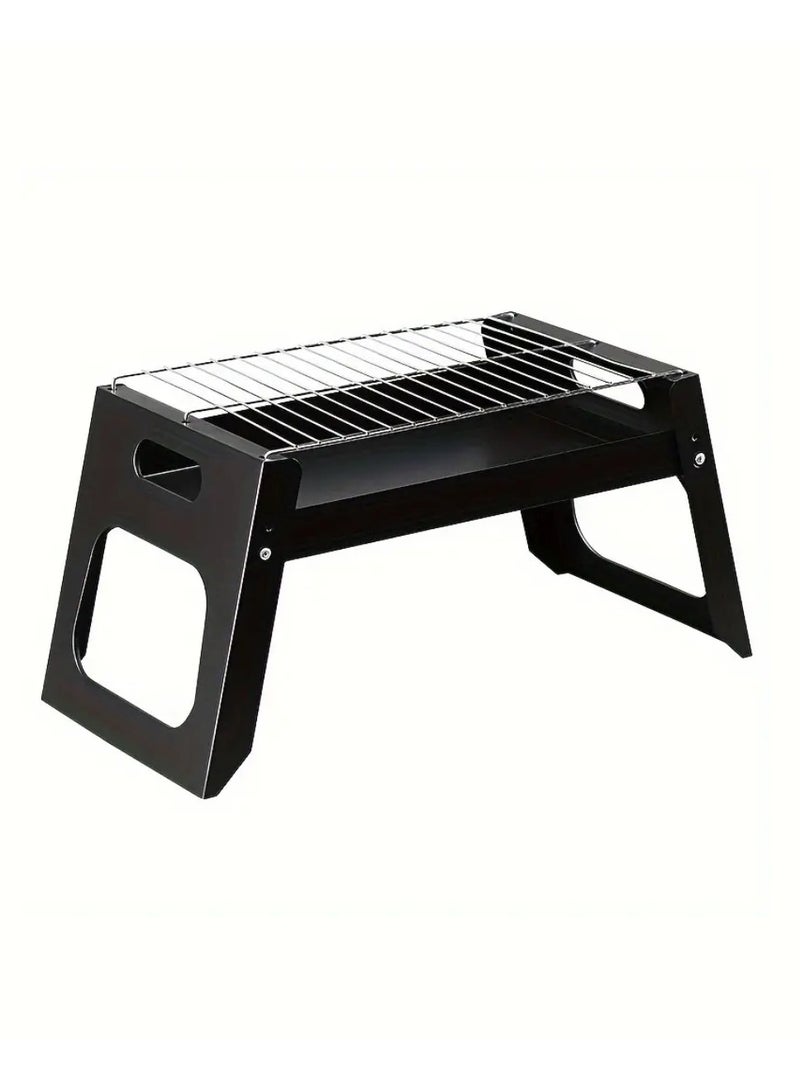 يوويل موقد شواء قابل للطي، موقد شواء محمول، أدوات شواء خارجية للتخييم والتنزه سيرًا على الأقدام والنزهات والسفر وأدوات طبخ الشواء والشواء 23X4.5X49.2 سم - Image 4