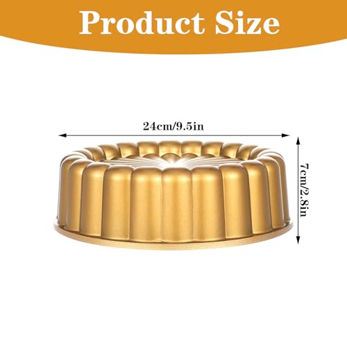 JOUTYFOR 9.5 Inch Charlotte Cake Pan, Reusable Mold Fluted Cake Pan, Nonstick Aluminium Cakes Mold with Flower Shape for Cheese, Chocolate Cakes, Strawberry Shortcake, Brownie Tart Pie - Image 2