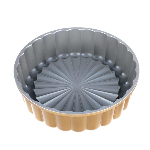 JOUTYFOR 9.5 Inch Charlotte Cake Pan, Reusable Mold Fluted Cake Pan, Nonstick Aluminium Cakes Mold with Flower Shape for Cheese, Chocolate Cakes, Strawberry Shortcake, Brownie Tart Pie - Image 3