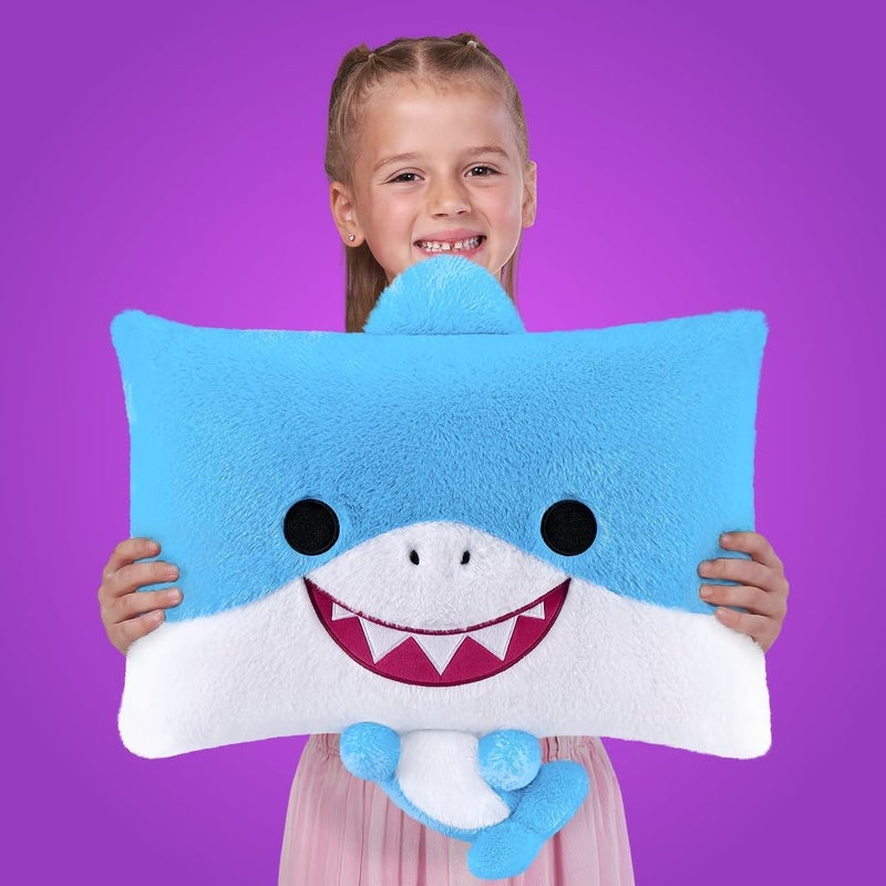 ZURU Pillow Peeps Shark 14-Inch Plush Pillow – Series 1 Soft Animal Cuddle Toy - Image 4