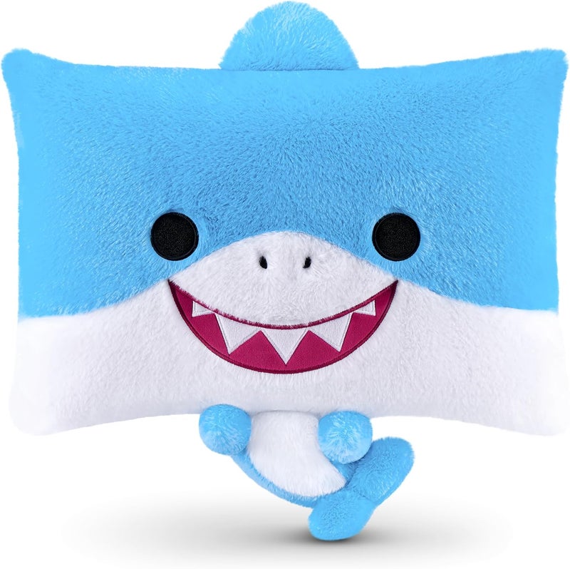 ZURU Pillow Peeps Shark 14-Inch Plush Pillow – Series 1 Soft Animal Cuddle Toy - Image 1