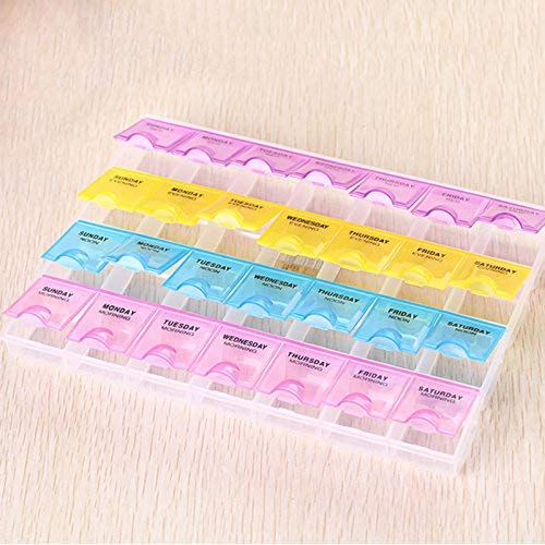 INKULTURE Pill Medicine Organizer Reminder Storage Box 28 Days or 4 Weeks, Pack of 1 - Image 1