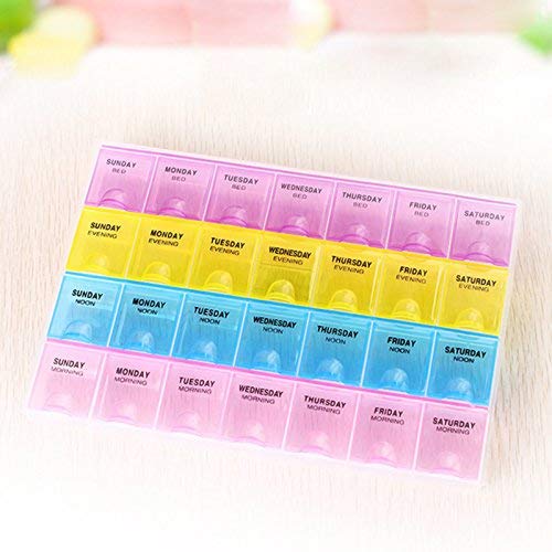 INKULTURE Pill Medicine Organizer Reminder Storage Box 28 Days or 4 Weeks, Pack of 1 - Image 3