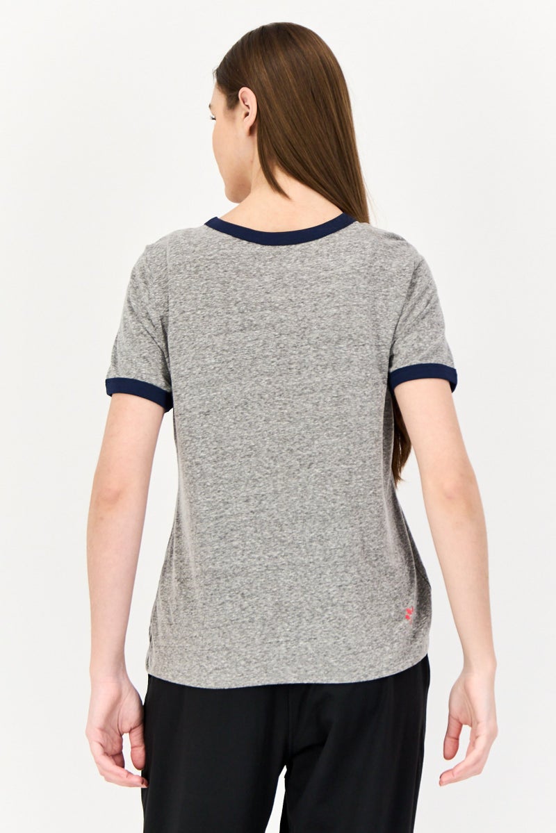 SKECHERS Bobs From Skechers Women Sportswear Fit Graphic Print Outdoor T-Shirt, Grey - Image 4