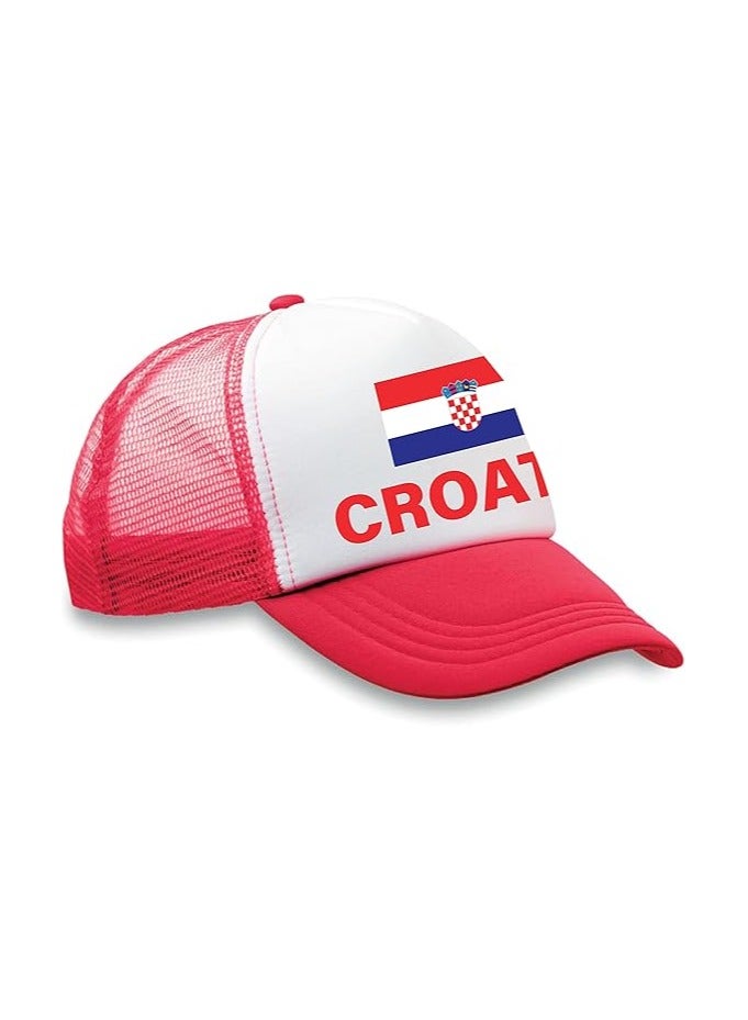 Croatia Sports Cap With Adjustment Plastic Snap Closure For Men And Women - Image 2