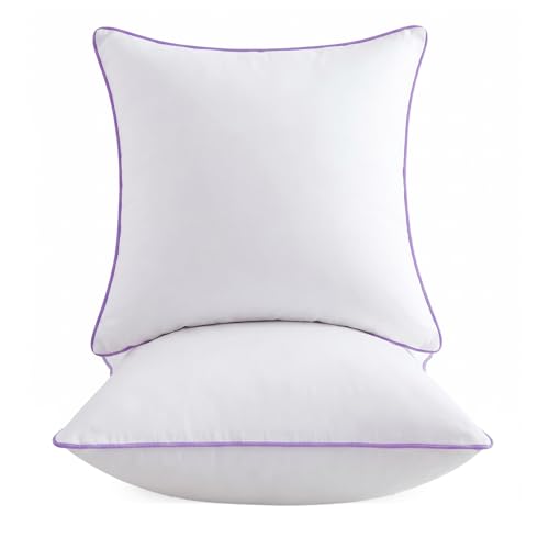 Wuuyuef 20x20 Pillow Inserts Set of 2 – Hypoallergenic Square Pillow Inserts, Oeko-TEX Certified Virgin Fiber Filling, Machine Washable - Image 1