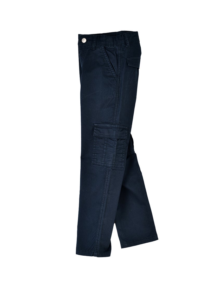 JAM Boys Cargo Pants with Side Pockets - Navy Blue  - Image 3