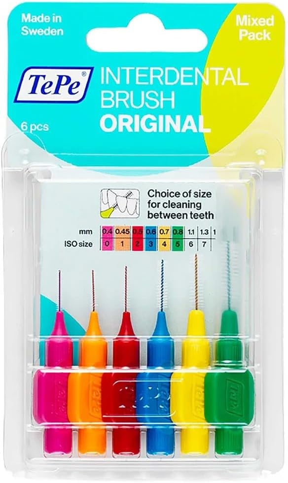 Tepe عبوة فرش أسنان بين الأسنان المختلطة من تيبي - عبوة من 6 قطع - Image 1