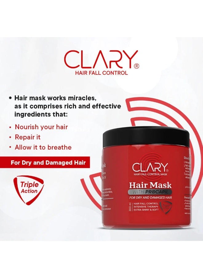 كلاري ماسك للتحكم في تساقط الشعر وتقوية الجذور – 300 مل - Image 1
