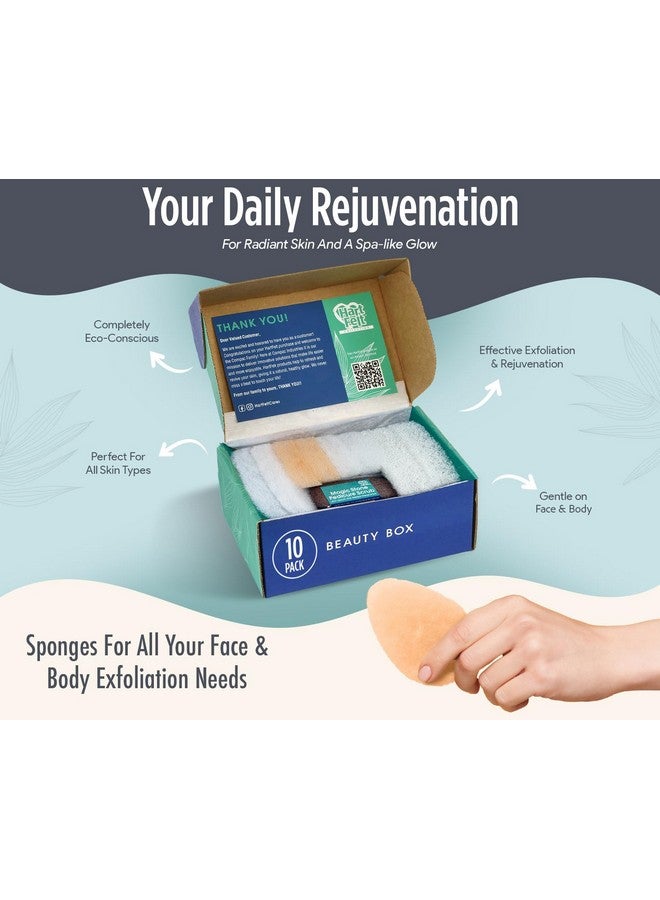 HartFelt Head-to-Toe Exfoliation Beauty Box & Trial Pack Gentle Peach Sensitive Facial Exfoliating Pads, Full Body Spa Scrubs, Perfect Skin Rejuvenation Gift Set - Image 2