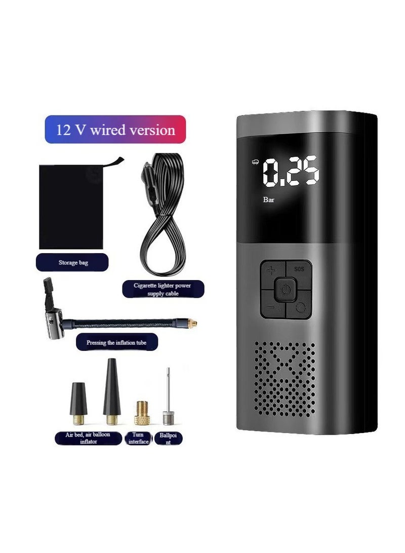 027 Wired/storage Bag Car Wireless Air Pump Portable Car Tire Small Air Pump Electric Handheld Inflator - Image 1