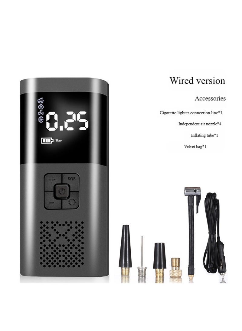 027 Wired/storage Bag Car Wireless Air Pump Portable Car Tire Small Air Pump Electric Handheld Inflator - Image 2