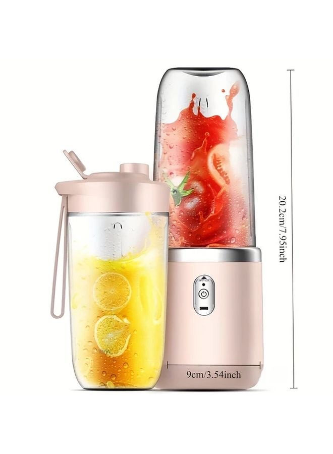 2025 Blue 2 Piece Set Portable Rechargeable Juice Extractor With 13.53oz Cup - Image 3