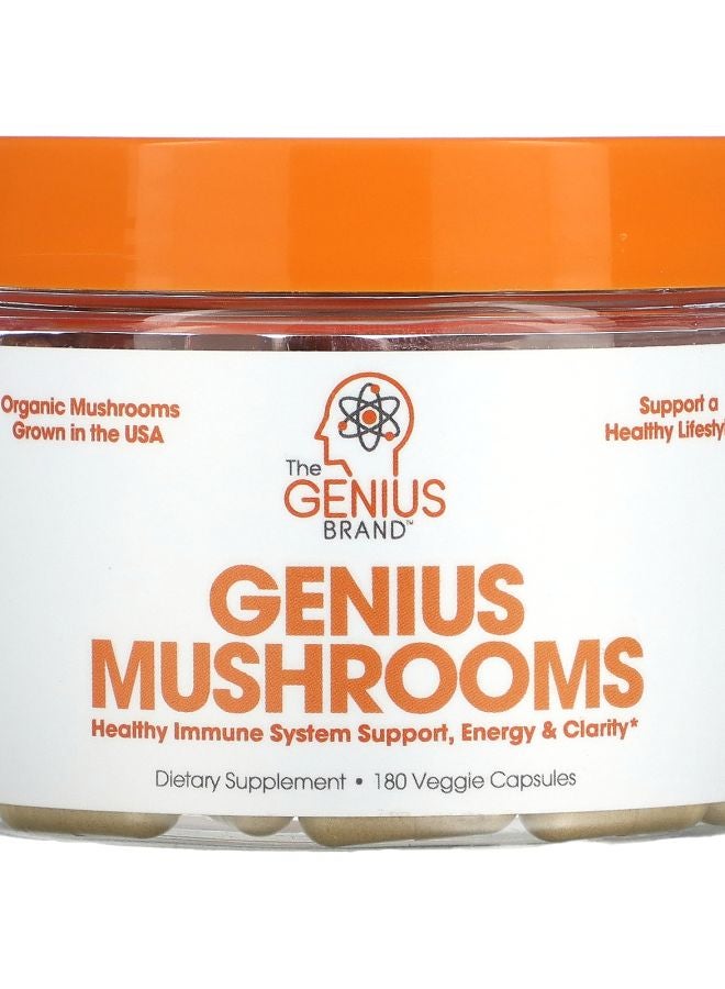 Genius Mushrooms 180 Veggie Capsules