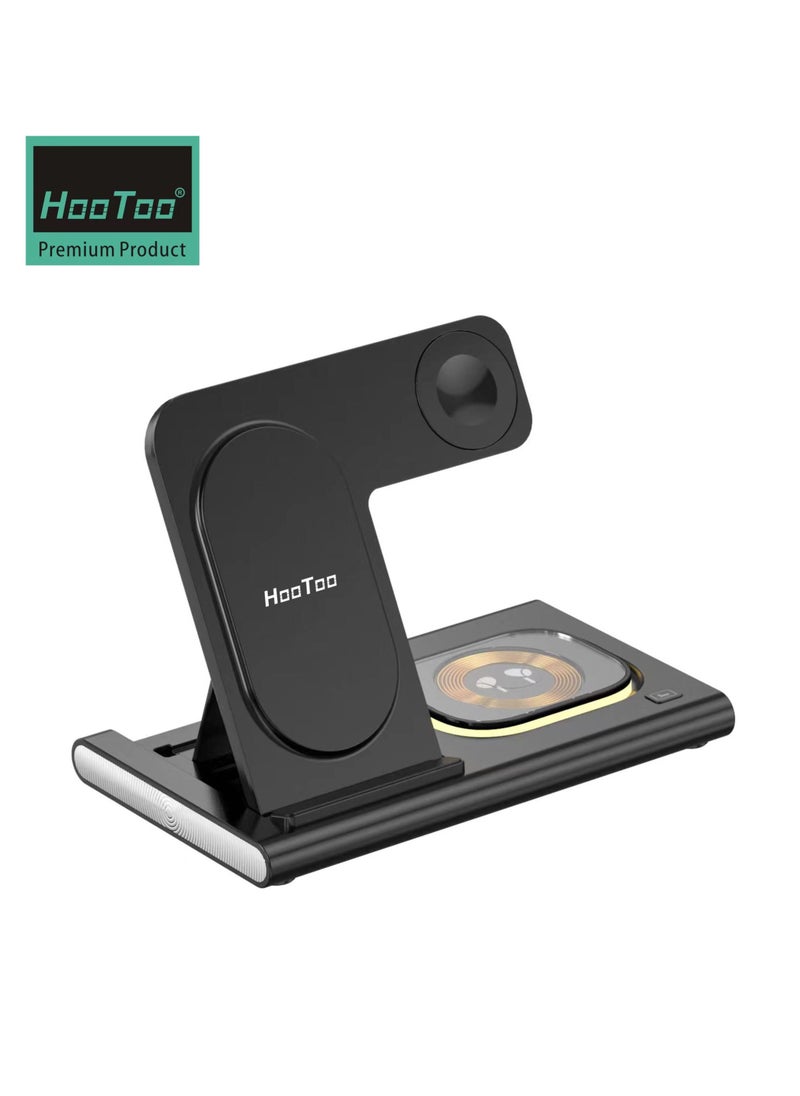 HooToo - Hootoo15W Wireless fast Charger with MagSafeand intelligent recognition device, faster speed, higher conversion rate  (Magnetically Charges iPhone 14, iPhone 13 and iPhone 12 Models up to 15W) black - Image 1