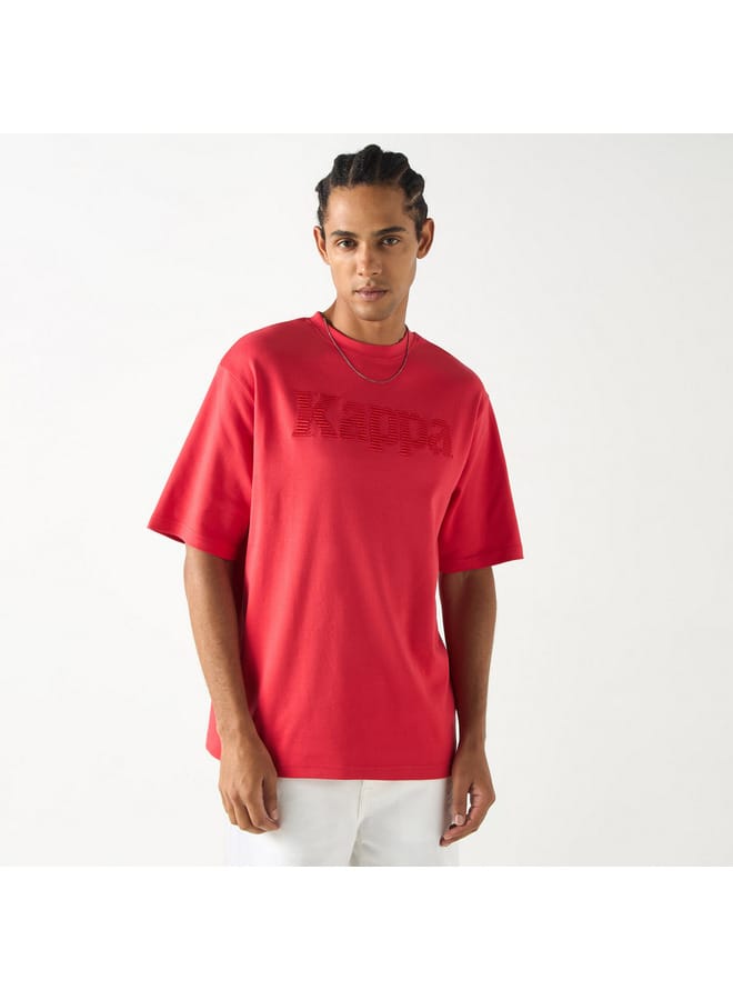 Kappa Kappa Logo Embroidered T-shirt with Short Sleeves and Crew Neck  - Image 1