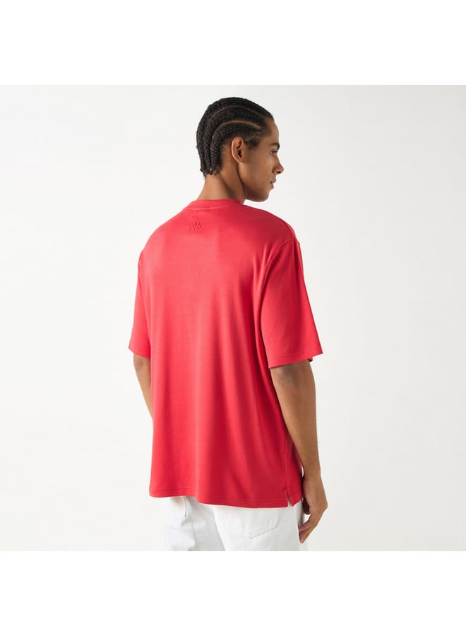 Kappa Kappa Logo Embroidered T-shirt with Short Sleeves and Crew Neck  - Image 3