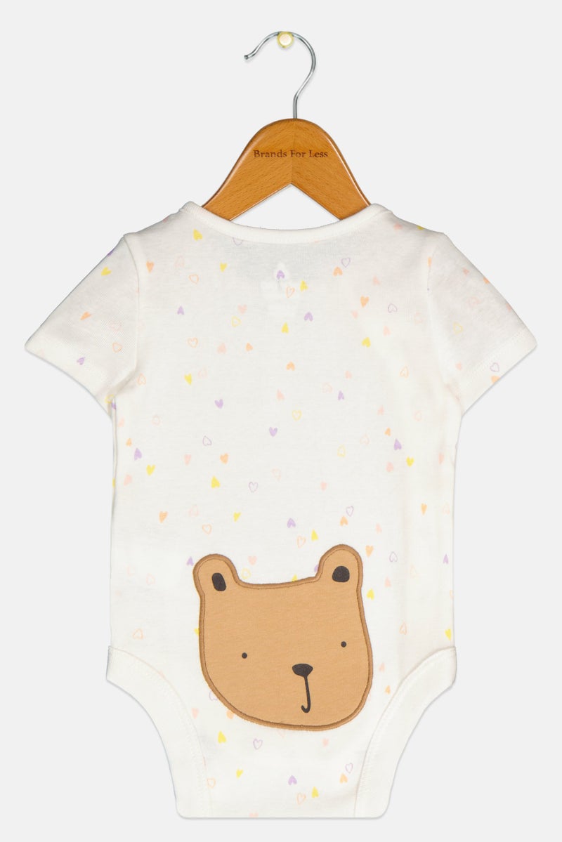 GAP Toddlers Boy Allover Print Short Sleeves Bodysuits, White - Image 2