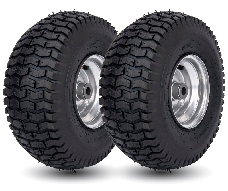 CMOOD 15x6.00-6 Lawn Mower Tire and Wheel Front Tire Compatible with John Deere Craftsman Husqvarna Riding Mowers Lawn Tractors - Image 1